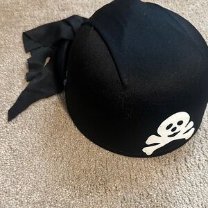 Black Pirate Hat with Skull Design